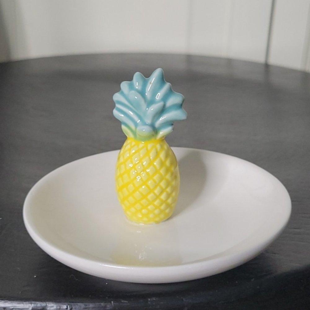 Pineapple Ceramic Trinket Jewelry Tray Ring Holder
